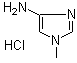 1-甲基-1H-咪唑-4-胺单盐酸盐分子结构 (CAS 89088-69-7)