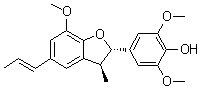 structure of CAS# 891182-93-7, Odoratisol A;4-[(2S,3S)-2,3-Dihydro-7-methoxy-3-methyl-5-(1E)-1-propen-1-yl-2-benzofuranyl]-2,6-dimethoxyphenol