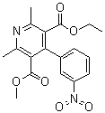 去氢尼群地平分子结构 (CAS 89267-41-4)