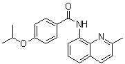 结构式 CAS# 892711-75-0, 4-(1-甲基乙氧基)-N-(2-甲基-8-喹啉基)苯甲酰胺