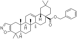 齐墩果-2,12-二烯[2,3-d]异恶唑-28-酸苯甲酯分子结构 (CAS 892869-60-2)
