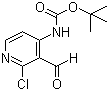 tert-Butyl (2-chloro-3-formylpyridin-4-yl)carbamate molecular structure (CAS 893423-62-6)