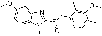 structure of CAS# 89352-76-1, 5-Methoxy-2-[[(4-methoxy-3,5-dimethyl-2-pyridinyl)methyl]sulfinyl]-1-methyl-1H-benzimidazole