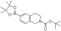 N-Boc-1,2,3,4-四氢异喹啉-6-硼酸嚬哪醇酯分子结构 (CAS 893566-72-8)