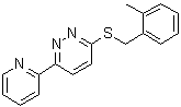 3-[[(2-Methylphenyl)methyl]thio]-6-(2-pyridinyl)pyridazine molecular structure (CAS 894002-50-7)
