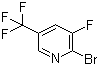 2-溴-3-氟-5-三氟甲基吡啶分子结构 (CAS 89402-29-9)