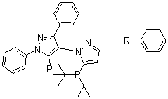 5-[Di(tert-butyl)phosphino]-1',3',5'-triphenyl-1'H-[1,4']bipyrazolyl molecular structure (CAS 894086-00-1)