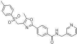 4-[5-Methyl-4-[[(4-methylphenyl)sulfonyl]methyl]-2-oxazolyl]-N-(3-pyridinylmethyl)benzamide molecular structure (CAS 894187-61-2)