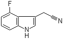 4-氟吲哚-3-乙腈分子结构 (CAS 89434-04-8)