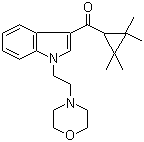 structure of CAS# 895155-26-7, A 796260;[1-[2-(4-Morpholinyl)ethyl]-1H-indol-3-yl](2,2,3,3-tetramethylcyclopropyl)methanone