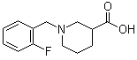 1-[(2-Fluorophenyl)methyl]-3-piperidinecarboxylic acid molecular structure (CAS 896046-65-4)