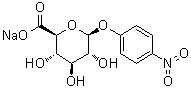 4-Nitrophenyl beta-D-glucopyranosiduronic acid monosodium salt molecular structure (CAS 89772-41-8)