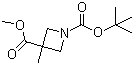3-Methyl-1,3-azetidinedicarboxylic acid 1-(tert-butyl) 3-methyl ester molecular structure (CAS 898228-37-0)