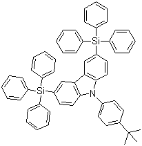 结构式 CAS# 898546-82-2, 9-(4-叔丁基苯基)-3,6-双(三苯基硅基)-9H-咔唑