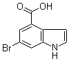 6-Bromo-1H-indole-4-carboxylic acid molecular structure (CAS 898746-91-3)