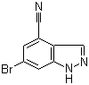 6-Bromo-1H-indazole-4-carbonitrile molecular structure (CAS 898747-00-7)