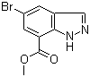 structure of CAS# 898747-24-5, Methyl 5-bromo-1H-indazole-7-carboxylate;5-Bromo-7-indazolecarboxylic acid methyl ester