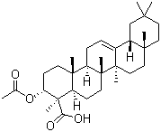 structure of CAS# 89913-60-0, Acetyl-alpha-boswellic acid;alpha-Boswellic acid acetate; (3alpha,4beta)-3-(Acetyloxy)olean-12-en-23-oic acid