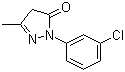 结构式 CAS# 90-31-3, 1-(3-氯苯基)-3-甲基-2-吡唑啉-5-酮; 1-(3-氯苯基)-4,5-二氢-3-甲基-1H-吡唑啉-5-酮