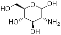 2-氨基-2-脱氧-D-吡喃葡萄糖分子结构 (CAS 90-77-7)