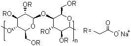 结构式 CAS# 9004-32-4, 羧甲基纤维素钠盐