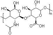 Hyaluronic acid molecular structure (CAS 9004-61-9)