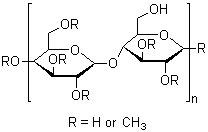 Methyl cellulose molecular structure (CAS 9004-67-5)