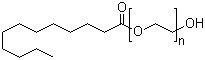 structure of CAS# 9004-81-3, Polyethylene glycol monolaurate