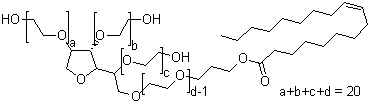 Tween 80 molecular structure (CAS 9005-65-6)