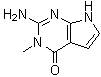 2-Amino-3,7-dihydro-3-methyl-4H-pyrrolo[2,3-d]pyrimidin-4-one molecular structure (CAS 90065-67-1)