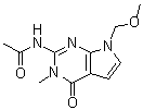 N-[4,7-Dihydro-7-(methoxymethyl)-3-methyl-4-oxo-3H-pyrrolo[2,3-d]pyrimidin-2-yl]acetamide molecular structure (CAS 90065-69-3)