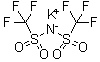 二(三氟甲烷)磺酰亚胺钾盐分子结构 (CAS 90076-67-8)
