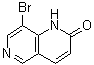 structure of CAS# 902837-41-6, 8-Bromo-1,6-naphthyridin-2(1H)-one