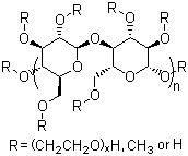 甲基羟乙基纤维素分子结构 (CAS 9032-42-2)