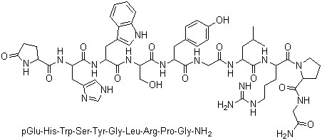 Gonadorelin molecular structure (CAS 9034-40-6)