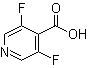3,5-二氟-4-吡啶羧酸分子结构 (CAS 903522-29-2)