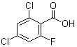 structure of CAS# 904285-09-2, 2,4-Dichloro-6-fluorobenzoic acid