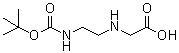 ([2-[(tert-Butoxycarbonyl)amino]ethyl]amino)acetic acid molecular structure (CAS 90495-99-1)