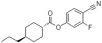 反式-4-丙基-环己烷羧酸 4-氰基-3-氟苯基酯分子结构 (CAS 90525-57-8)