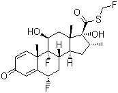 Fluticasone molecular structure (CAS 90566-53-3)