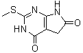 5,7-Dihydro-2-(methylthio)-1H-pyrrolo[2,3-d]pyrimidine-4,6-dione molecular structure (CAS 90662-11-6)
