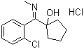 1-[(2-Chlorophenyl)-N-(methylimino)methyl]cyclopentanol hydrochloride  molecular structure (CAS 90717-16-1)