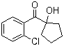 (2-氯苯基)(1-羟基环戊基)甲酮分子结构 (CAS 90717-17-2)