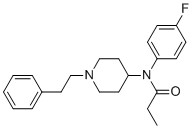 structure of CAS# 90736-23-5, p-Fluorofentany;4-Fluorofentanyl; N-(4-fluorophenyl)-N-[1-(2-phenylethyl)piperidin-4-yl]propanamide