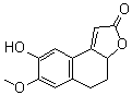 structure of CAS# 907583-51-1, Musellactone;(+)-4,5-Dihydro-8-hydroxy-7-methoxynaphtho[2,1-b]furan-2(3aH)-one