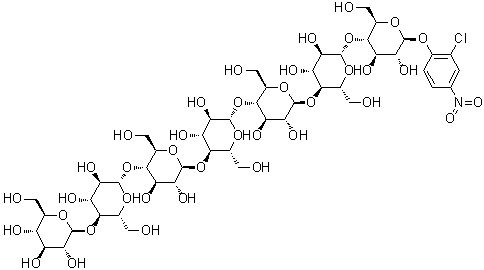 2-Chloro-4-nitrophenyl beta-D-maltoheptaoside molecular structure (CAS 90826-64-5)