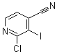 structure of CAS# 908279-56-1, 2-Chloro-3-iodo-4-pyridinecarbonitrile