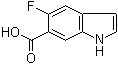 5-氟-1H-吲哚-6-羧酸分子结构 (CAS 908600-74-8)