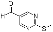 结构式 CAS# 90905-31-0, 2-甲硫基嘧啶-5-甲醛; 2-(甲硫基)嘧啶-5-甲醛