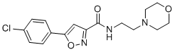 5-(4-chlorophenyl)-N-(2-morpholin-4-ylethyl)isoxazole-3-carboxamide molecular structure (CAS 909090-75-1)